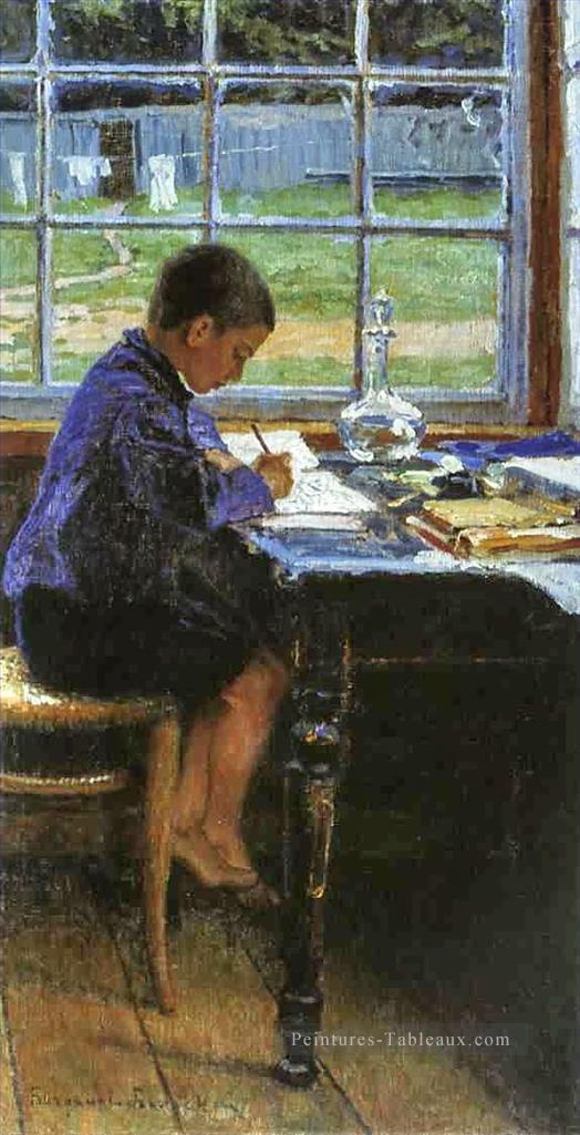 faire les leçons Nikolay Bogdanov Belsky enfants impressionnisme enfant Peintures à l'huile